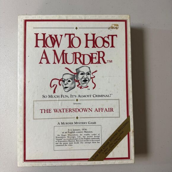 NWT Vintage Murder Mystery Game How To Host Murder Watersdown Affair Adventure - Picture 1 of 9